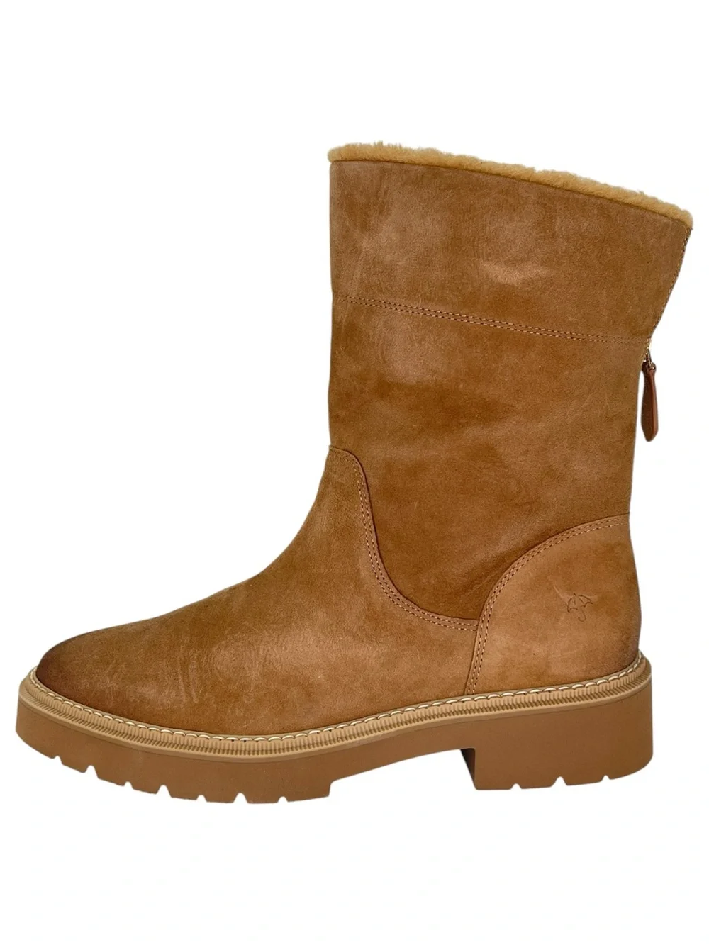 Naturalizer Sense Carmel Suede Leather Womens Ankle Boots Size 8.5W
